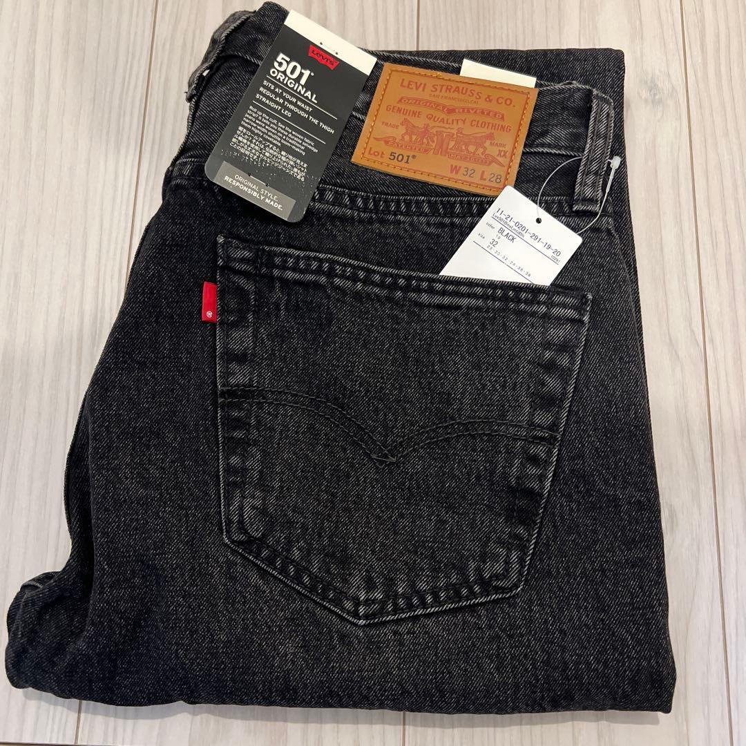 BEAMS別注 LEVI’S 501 ブラックデニムパンツ W32