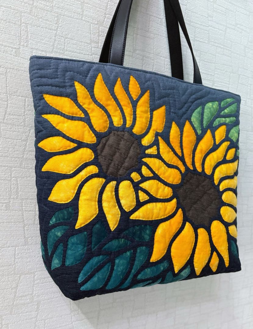 ハワイアンキルトバッグ　 グラデーション　♡ひまわり♡