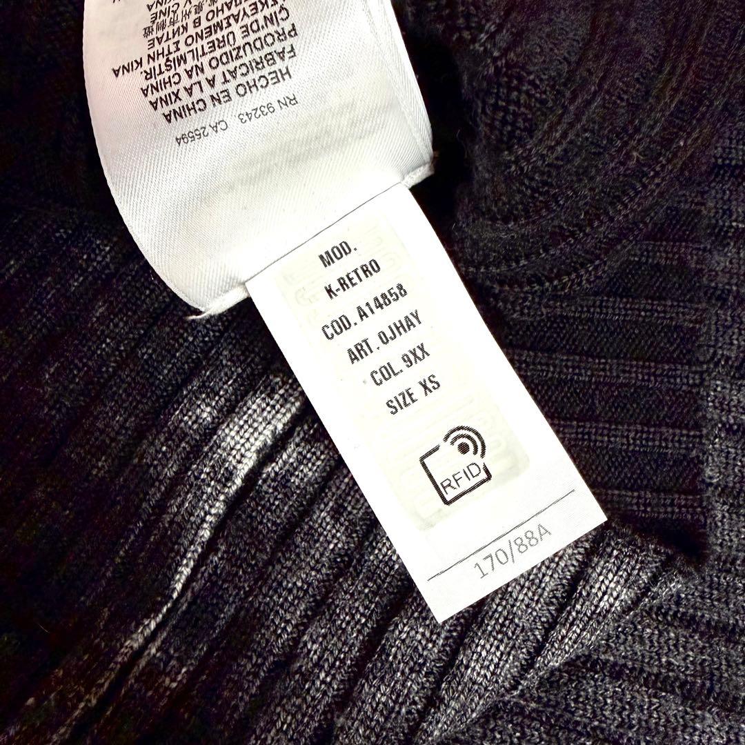 現行 RFID✨ディーゼル ニット ナイロン切替 クルーネック ウォッシュ加工