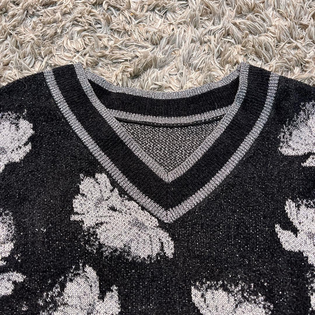 タグ付き✨グレースコンチネンタル ラメフローラルニットトップ