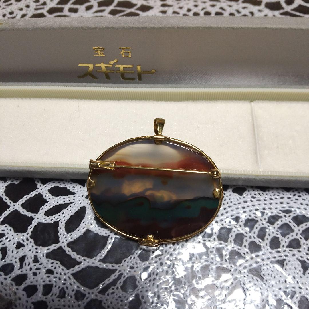 K18　落穂拾いブローチ＆ペンダントトップ兼用