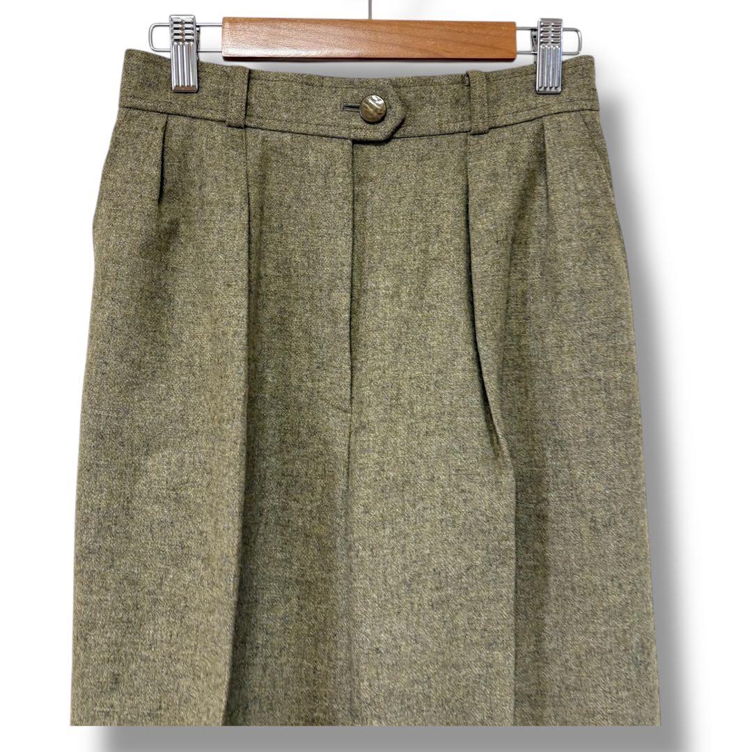 【ヴィンテージ】YSLサンローラン ウールカシミヤ30％ パンツスーツ 秋冬用