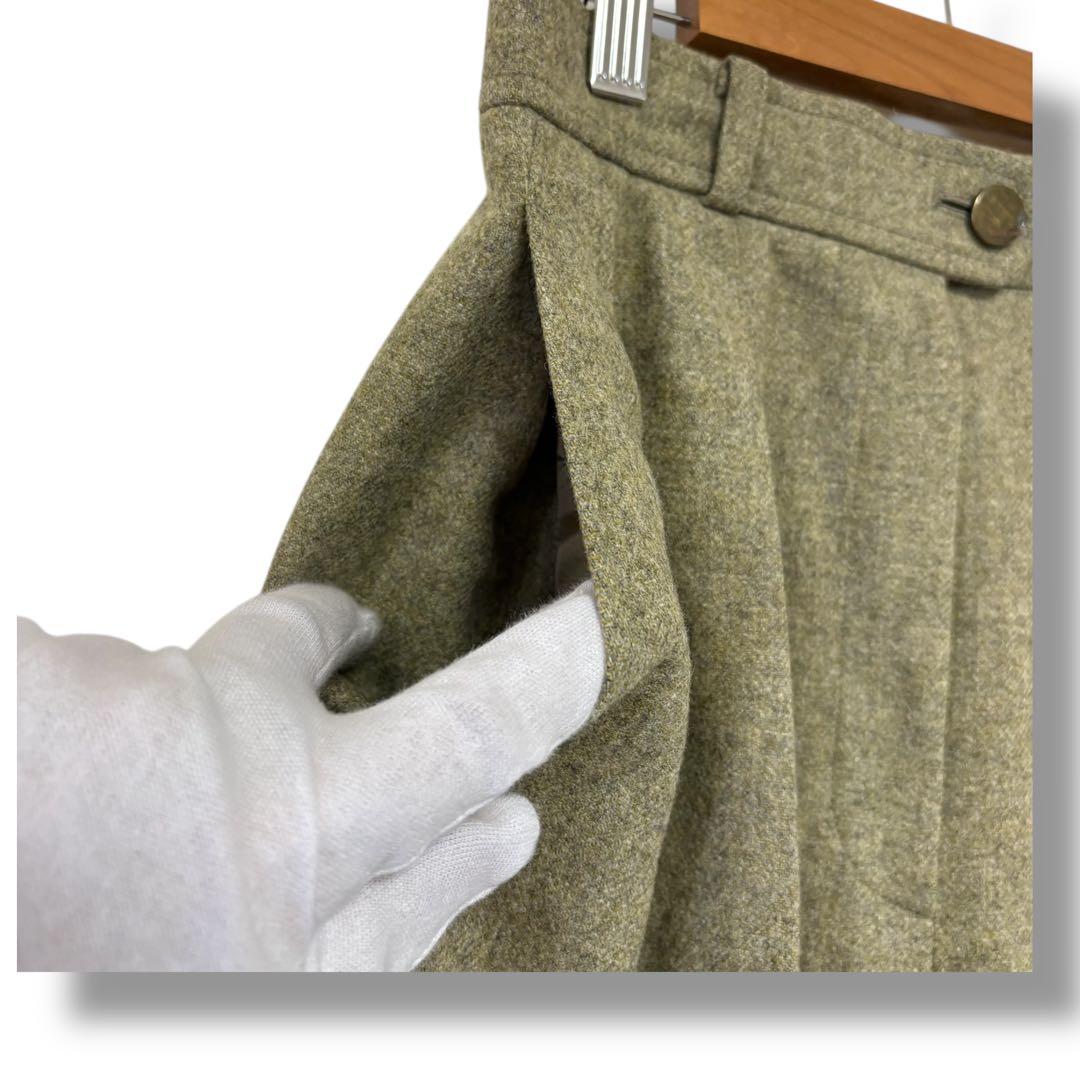 【ヴィンテージ】YSLサンローラン ウールカシミヤ30％ パンツスーツ 秋冬用