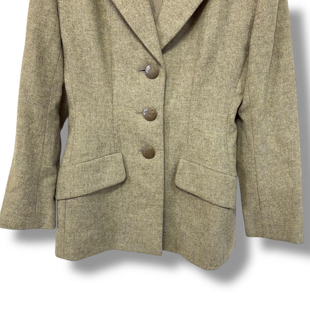 【ヴィンテージ】YSLサンローラン ウールカシミヤ30％ パンツスーツ 秋冬用