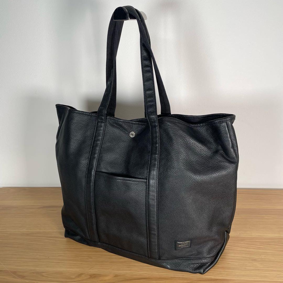 ポーター　センシュアス　トートバッグ　レザー　ブラック