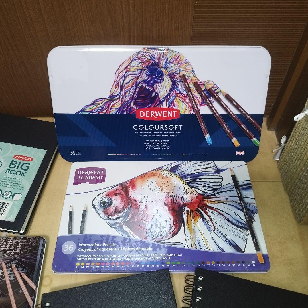 【15点まとめ売り】DERWENT 色鉛筆 スケッチブックなど 未使用