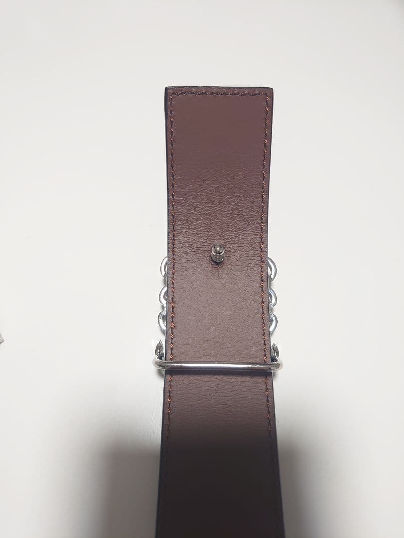 ロエベ　アナグラム　ベルト　リバーシブル　ブラック　タン