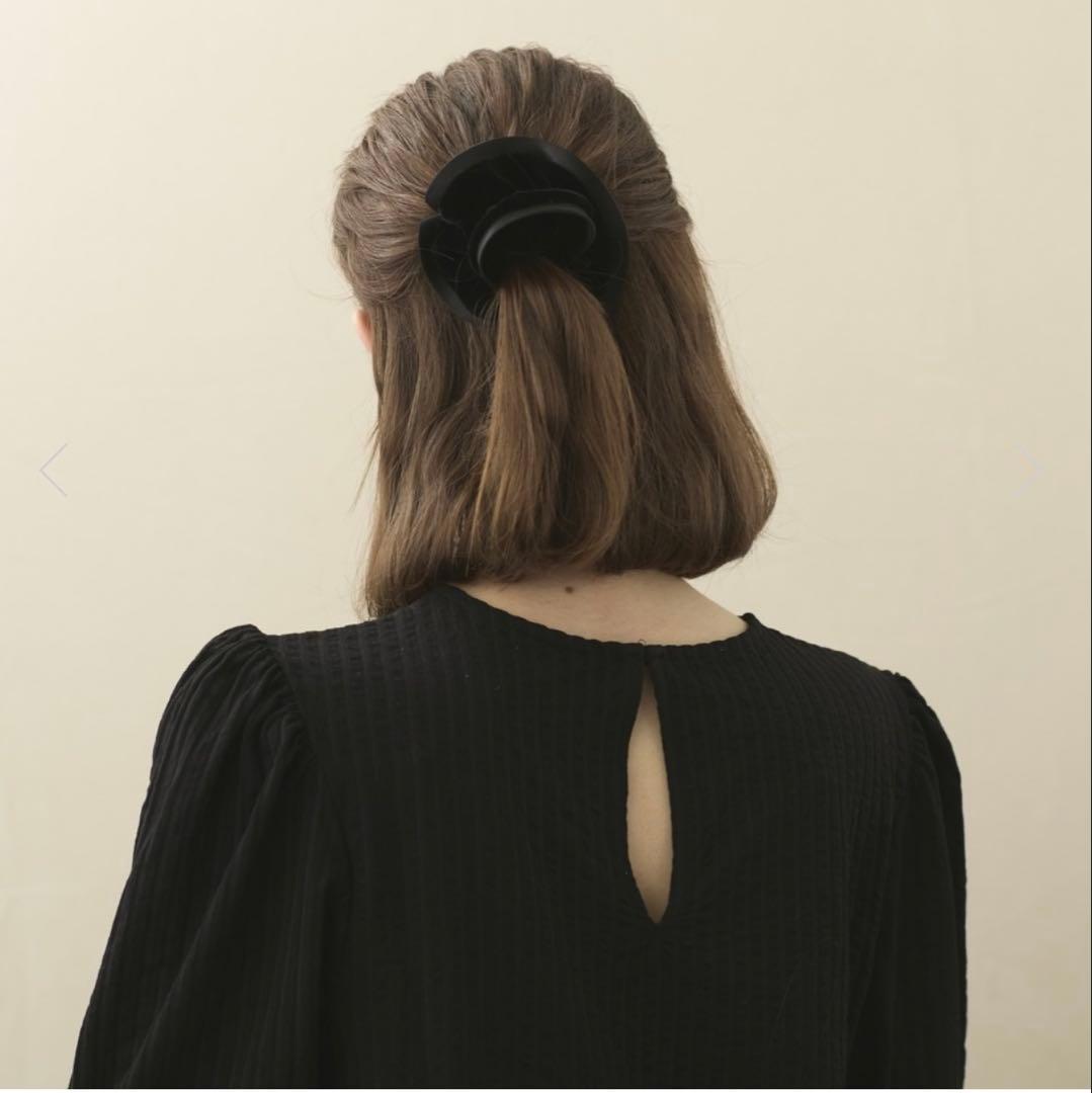 新品未使用　ALEXANDRE DE PARIS シュシュ　ベロア　ブラック