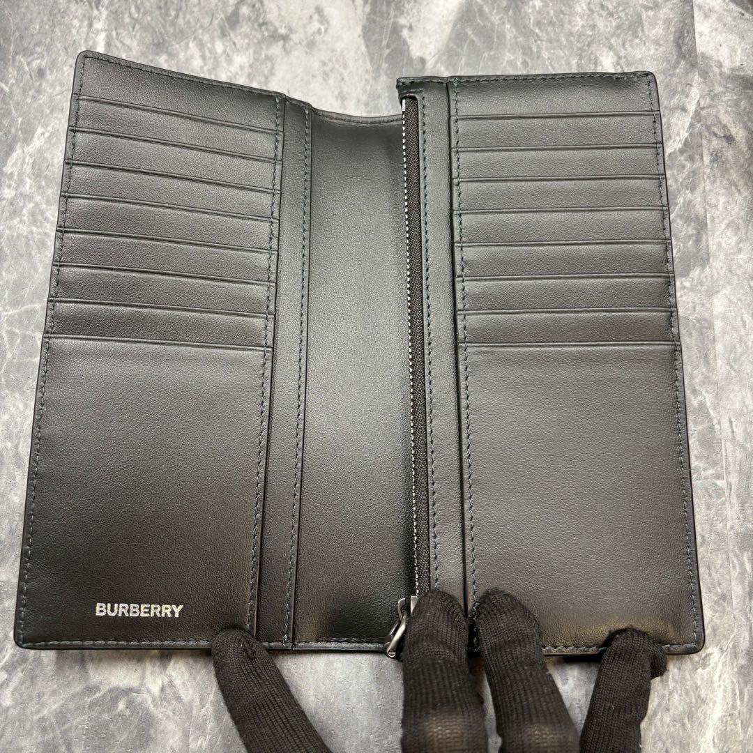 極美品✨バーバリー 長財布 2つ折り 現行モデル ブラック 箱付き