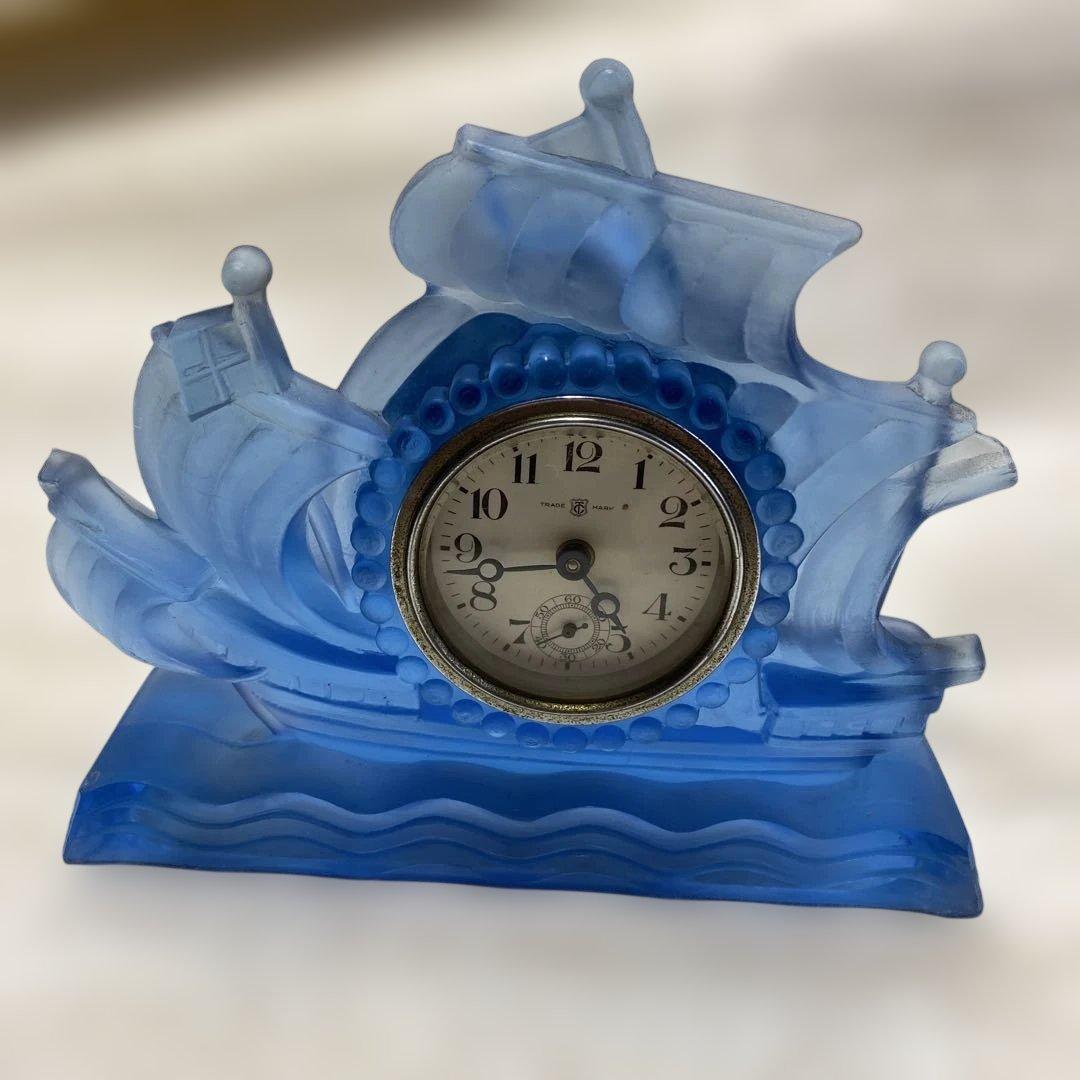 東洋時計　TOYOCLOCK ガラス置き時計稼働品