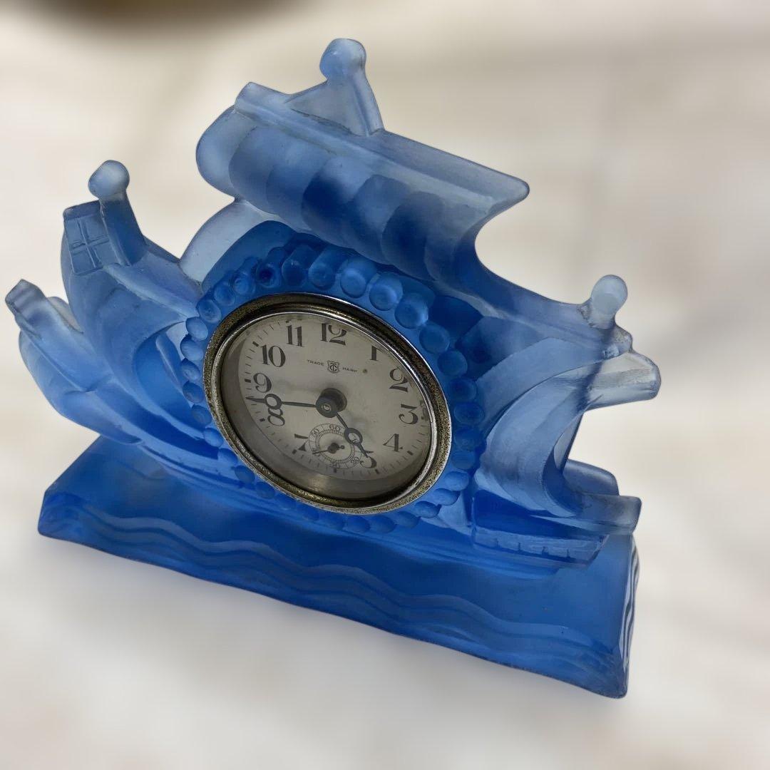 東洋時計　TOYOCLOCK ガラス置き時計稼働品