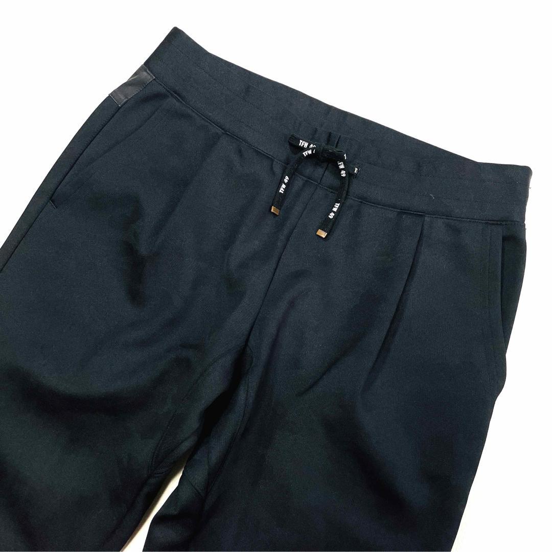 6583【美品】TFW49　3レイヤートラックパンツ　カモフラ　迷彩柄　ブラック