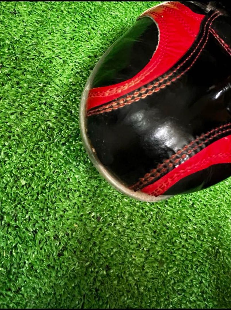 アシックス オーダー スパイク 26cm W 樹脂 ブラック レッド 刺繍 野球