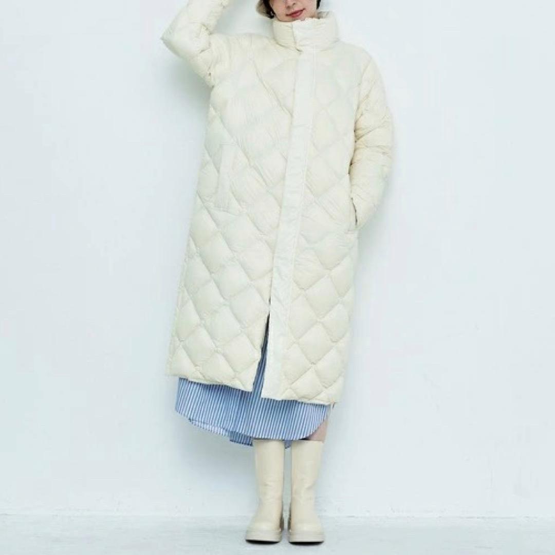タグ付き ノーリーズ TAION 別注 ダイヤキルトスタンドロングダウン コート
