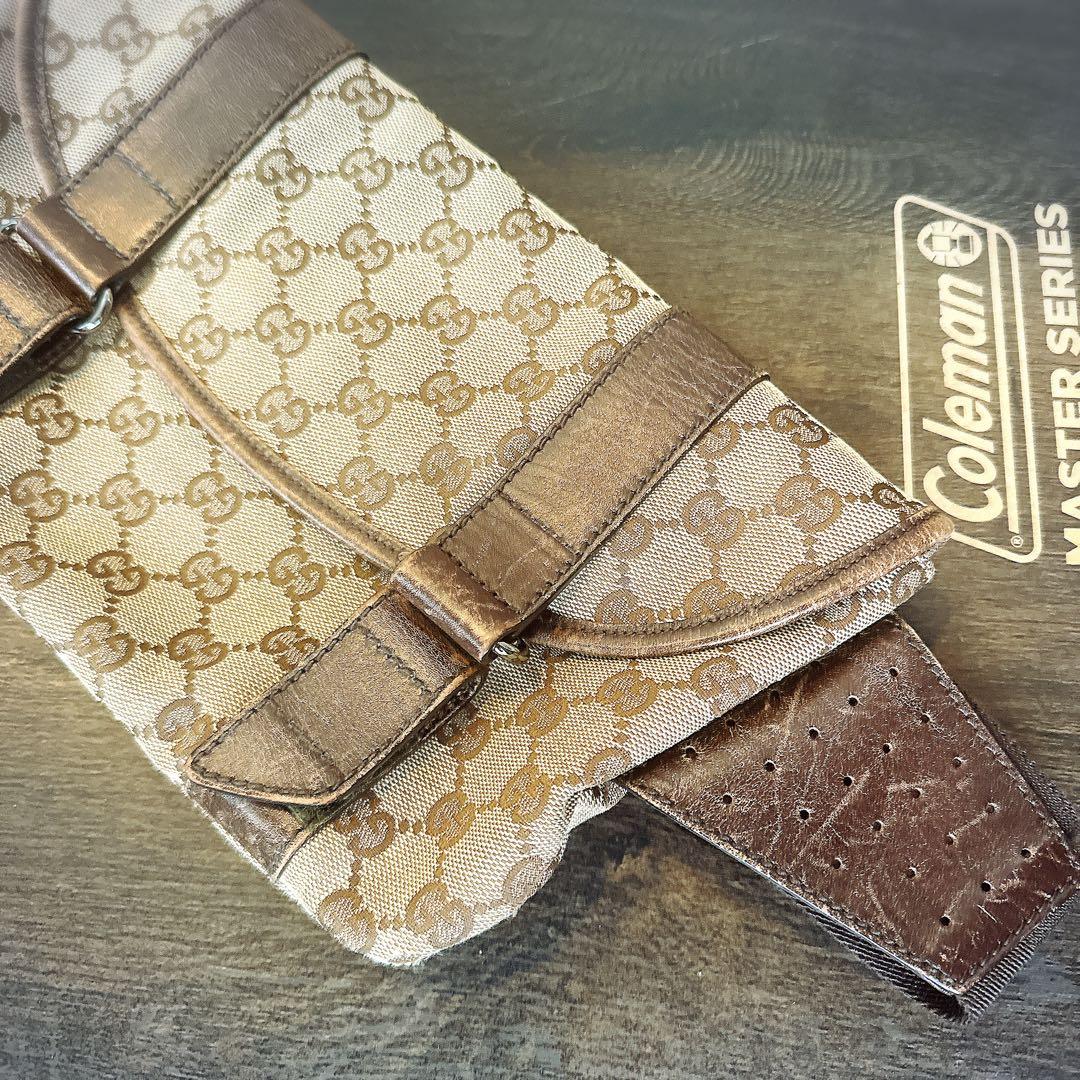 【本物】GUCCI グッチ GGキャンバス ウエストバッグ （ボディバッグ）