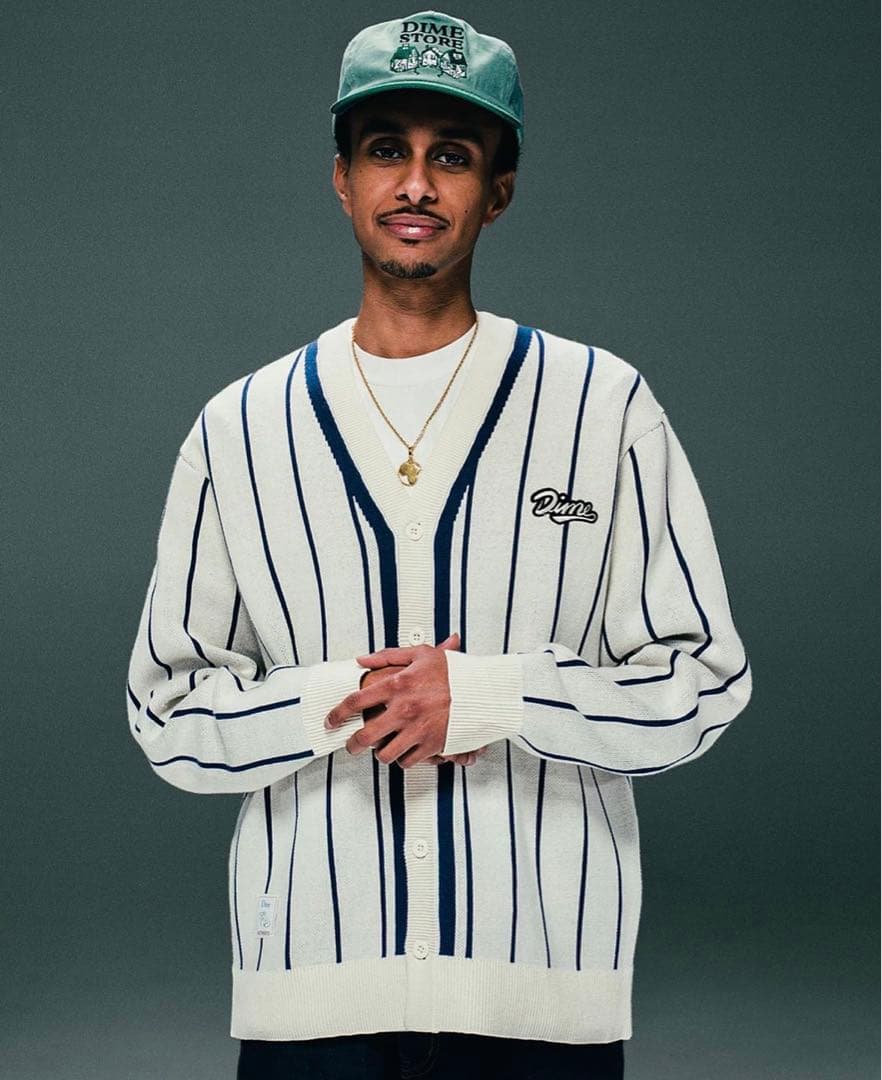 トップス DIME BASEBALL KNIT CARDIGAN