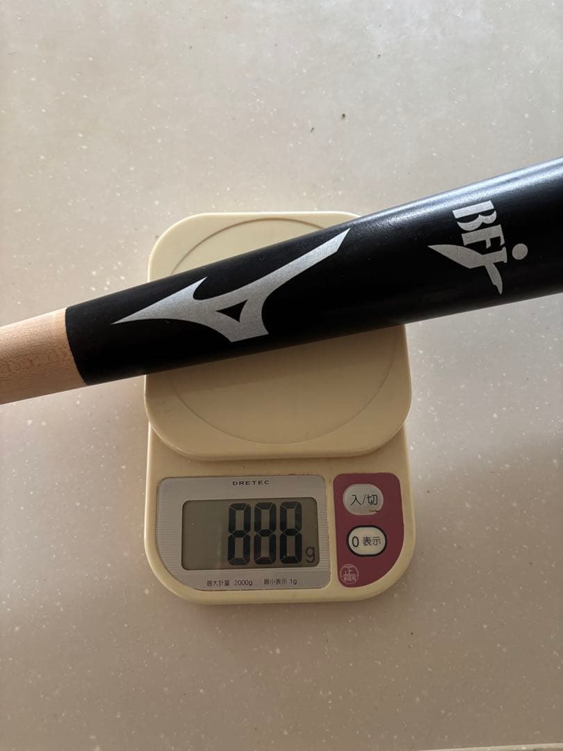 ミズノプロ　硬式木製バット　メイプル　二岡モデル