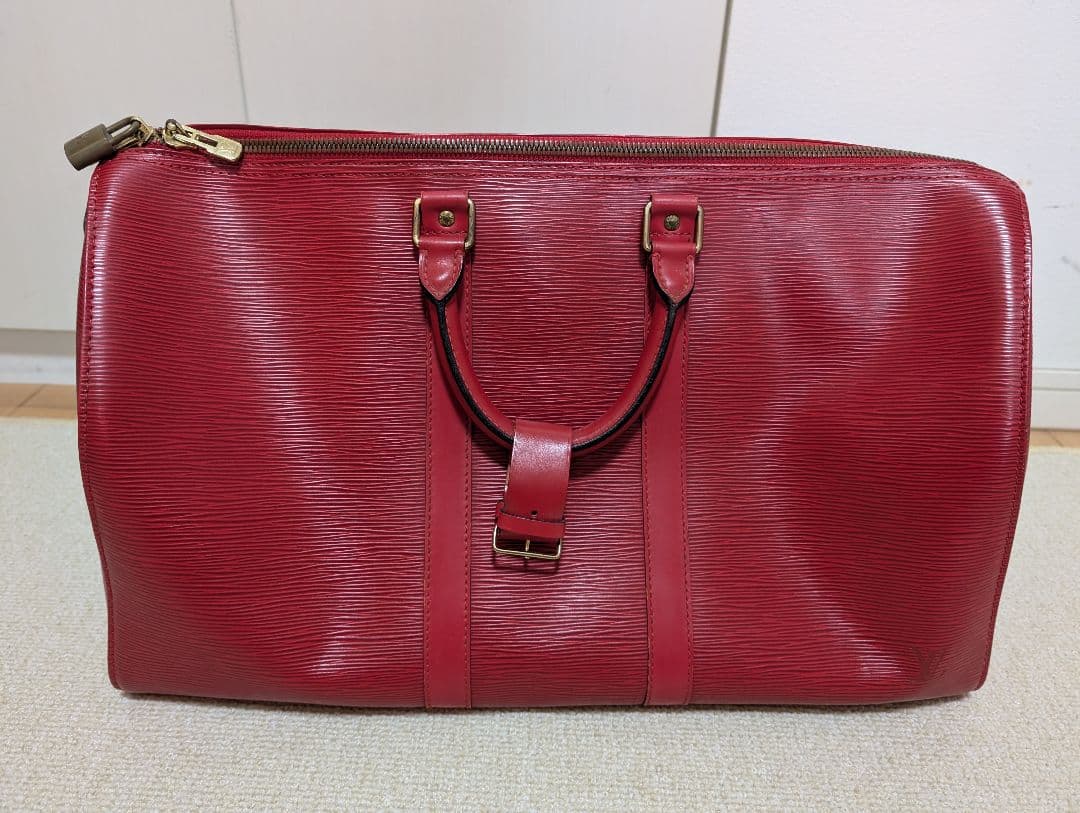 美品　ルイヴィトン エピ ボストンバッグ　赤