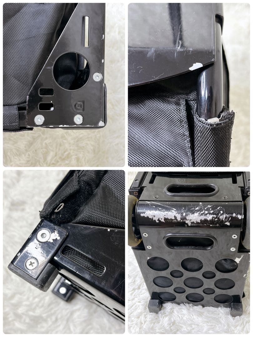 ズーカZUCA 座れるキャリーバッグ35L オールブラック　キャリーカート