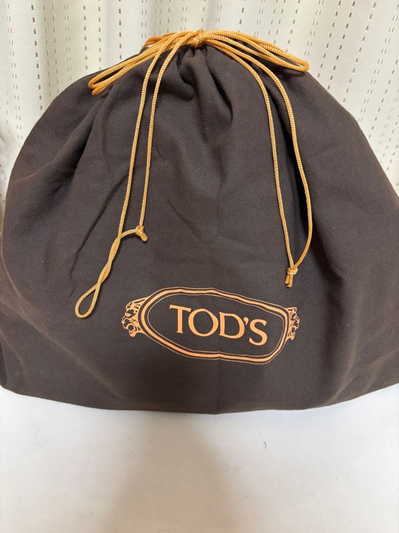 TOD'S　トッズ　レザーハンドバッグ　ベージュ　保存袋　カード　ハンドバッグ