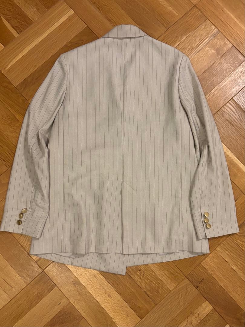 NOBLE 麻ストレッチピークドラペルダブルジャケット✖️ 麻ストレッチパンツ