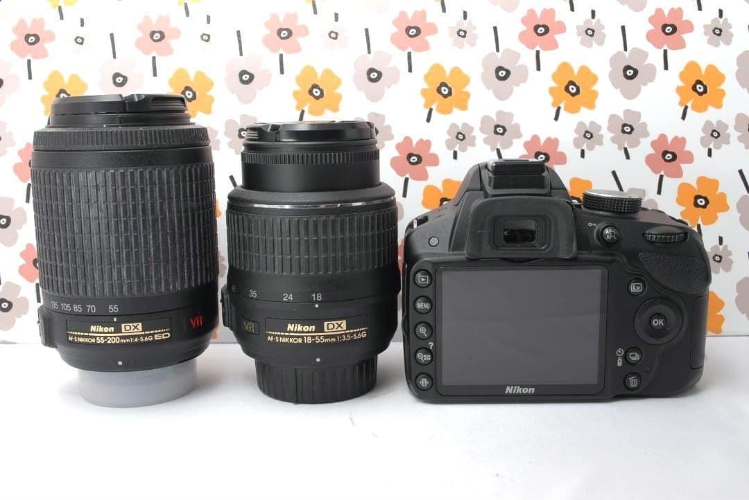 ❤Nikon D3200❤Wレンズセット❤付属品たくさん！❤スマホ転送OK❤