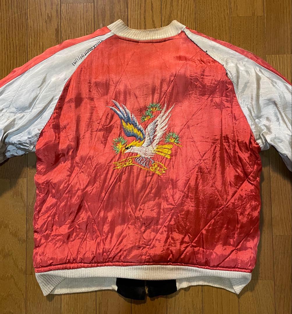 【難あり】vintage Late 50s-60s スカジャン ドラゴン 別珍