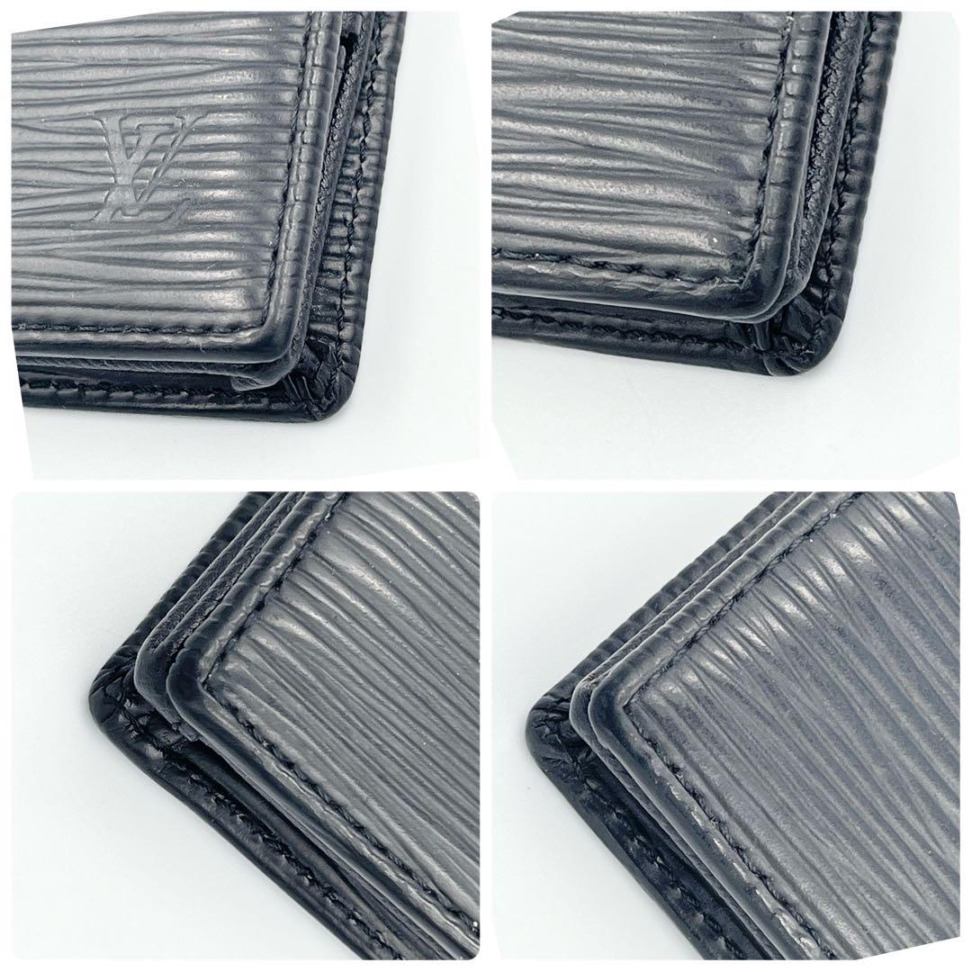 【極美品】LOUIS VUITTON ケース　ポルトモネボワット　エピ　黒