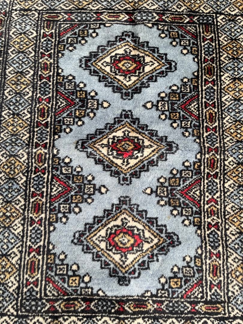 イラン ビンテージラグ 手織り絨毯 カーペット 95cm x 65cm