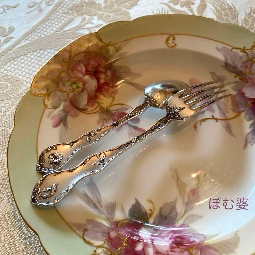 【リード＆バートン】純銀「Les Cinq Fleurs」カトラリー ３本セット