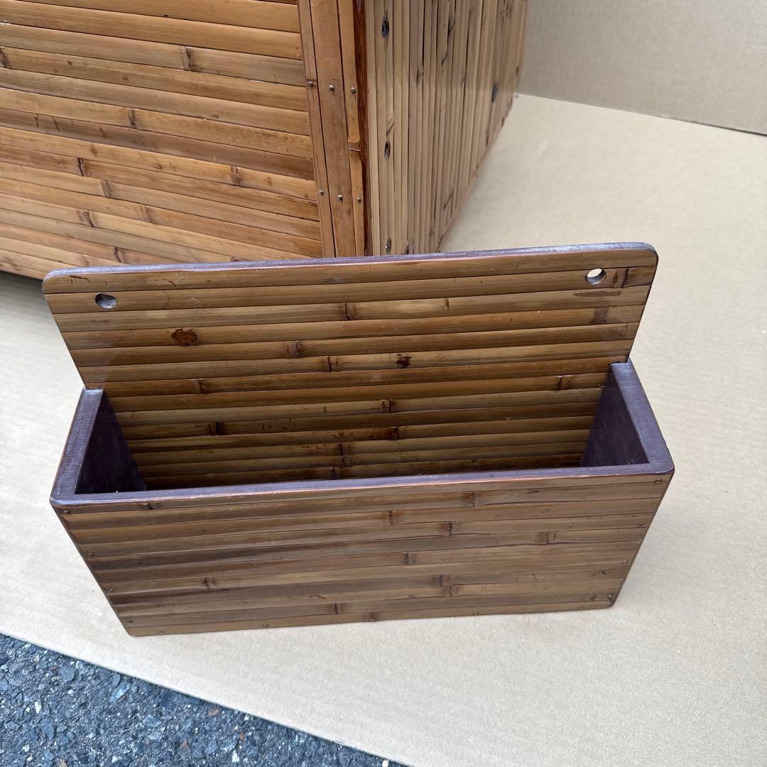 梅里竹芸　三人掛けソファー　ベンチ　竹製　【A-99】