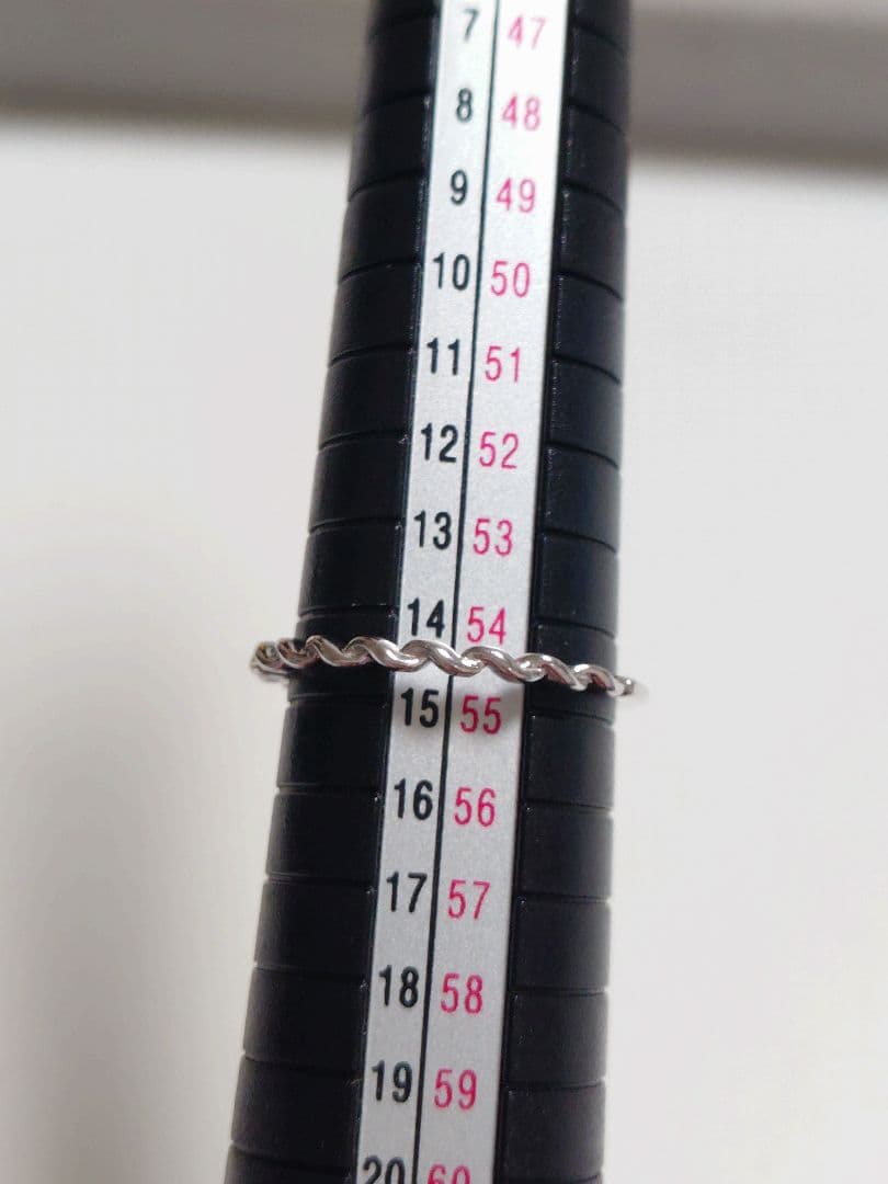 k10WG ホワイトゴールド ツイスト リング 14.5号 10金 約2g