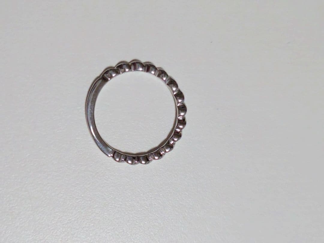 k10WG ホワイトゴールド ツイスト リング 14.5号 10金 約2g