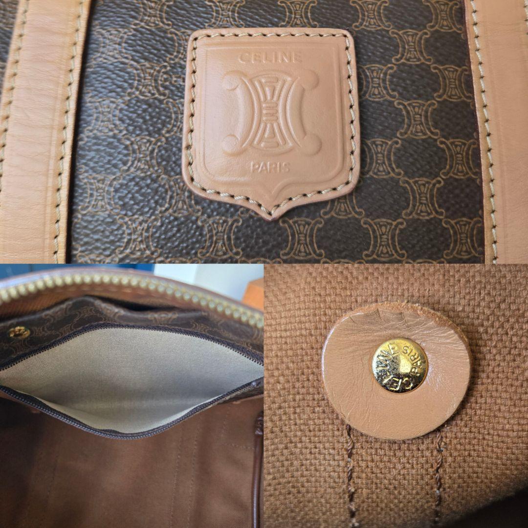 ☆CELINE☆　美品　セリーヌ　ミニボストンバッグ　マカダム柄　トリオンフ