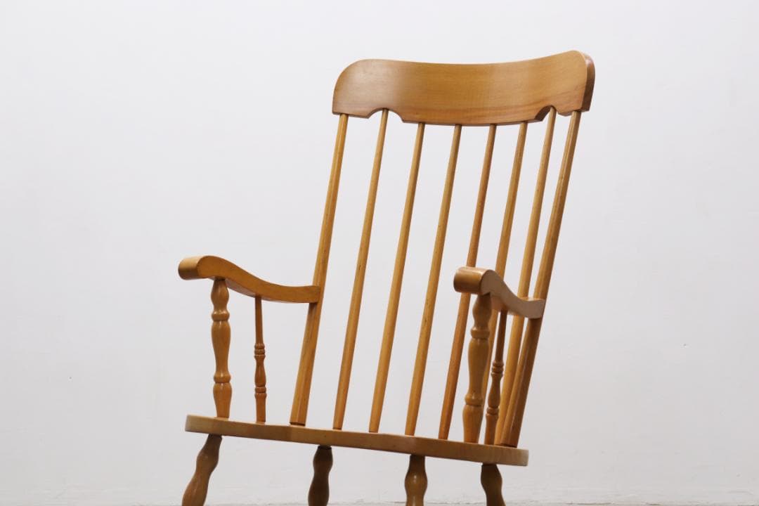 レトロ ロッキングチェア ビーチ材 揺り椅子 ラウンジ ナチュラル ヴィンテージ