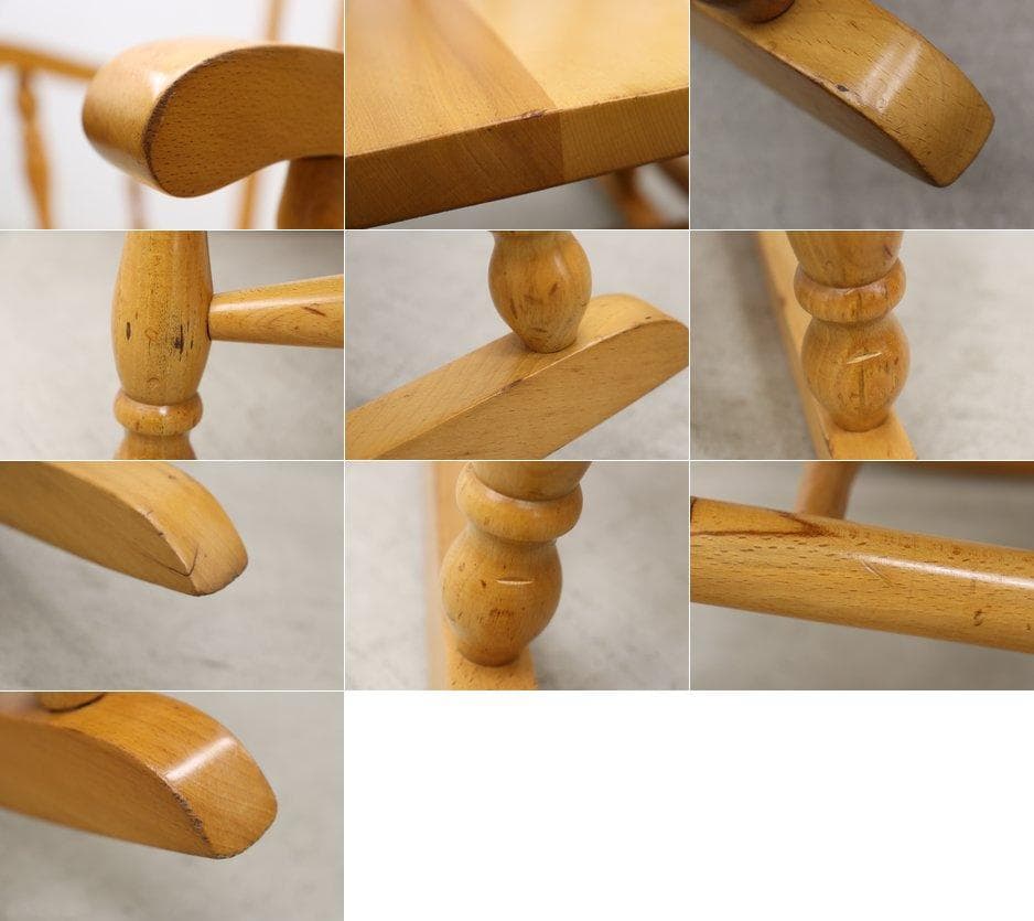 レトロ ロッキングチェア ビーチ材 揺り椅子 ラウンジ ナチュラル ヴィンテージ