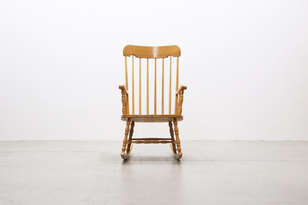レトロ ロッキングチェア ビーチ材 揺り椅子 ラウンジ ナチュラル ヴィンテージ