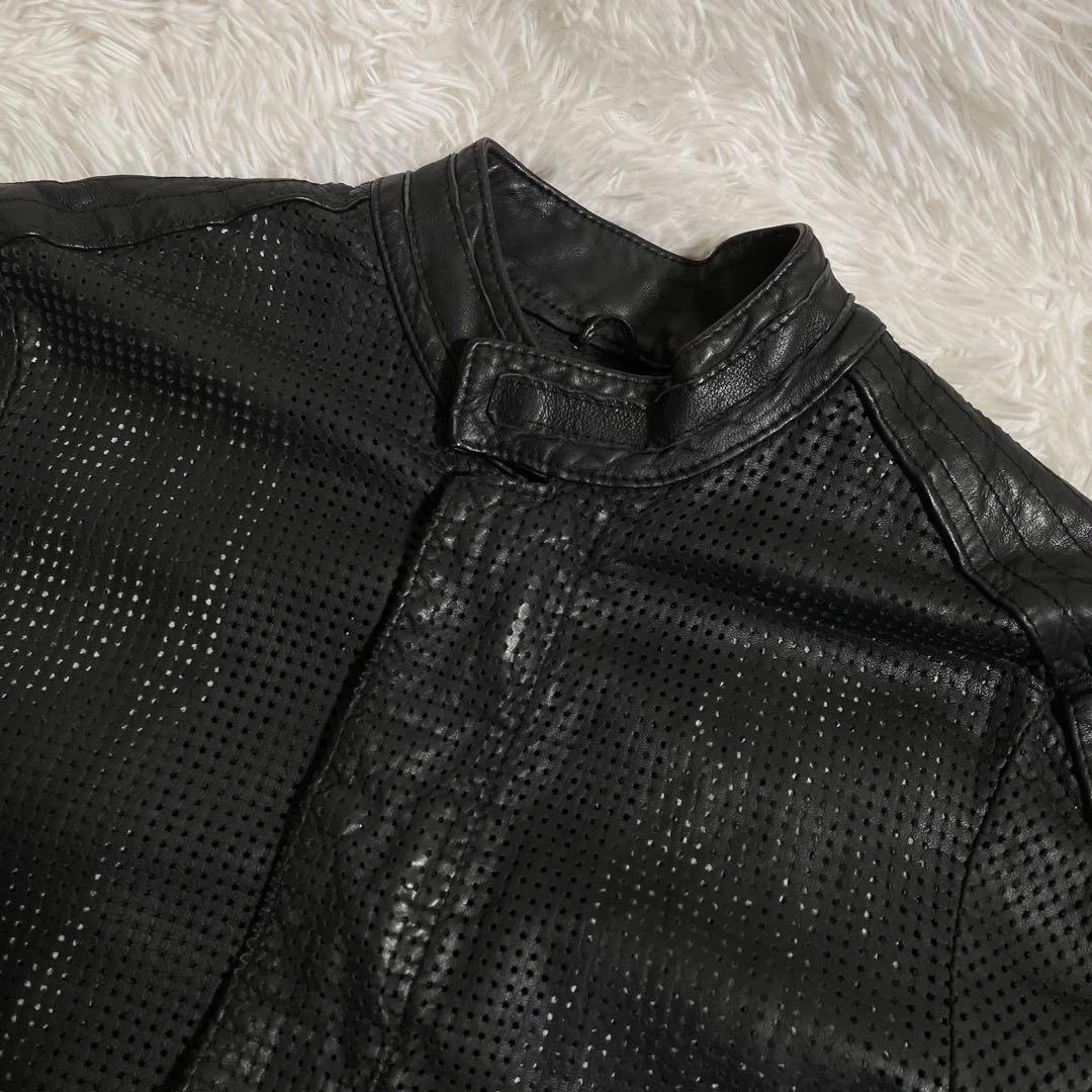 イタリア製 WLG ジョルジオブラッド レザージャケット パンチング