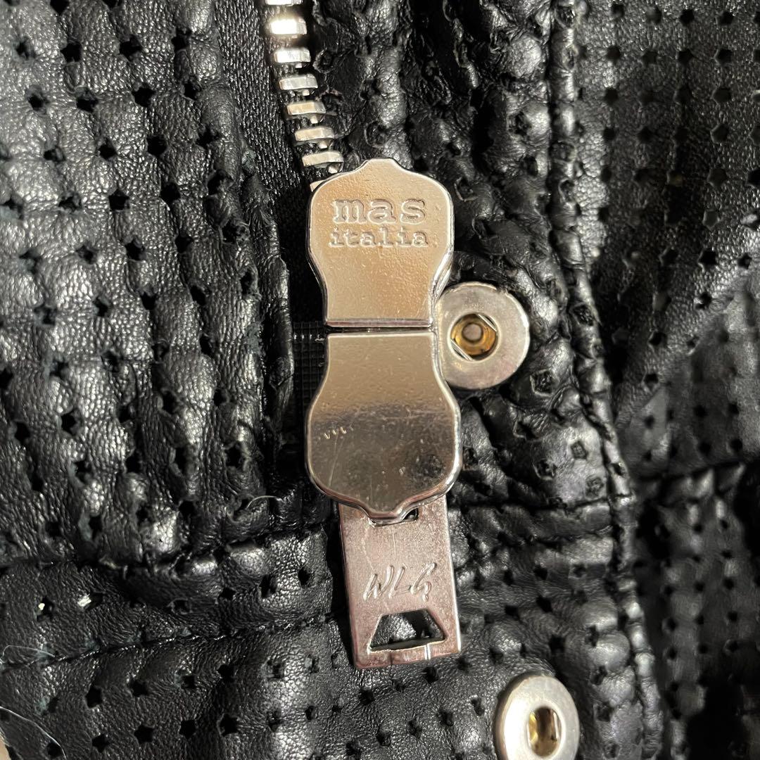 イタリア製 WLG ジョルジオブラッド レザージャケット パンチング