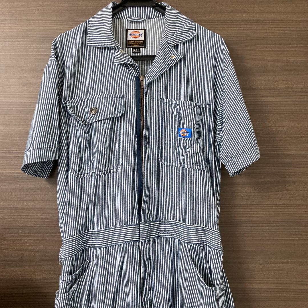 Dickies 薄手&軽量ライトストレッチ半袖つなぎ LLサイズ