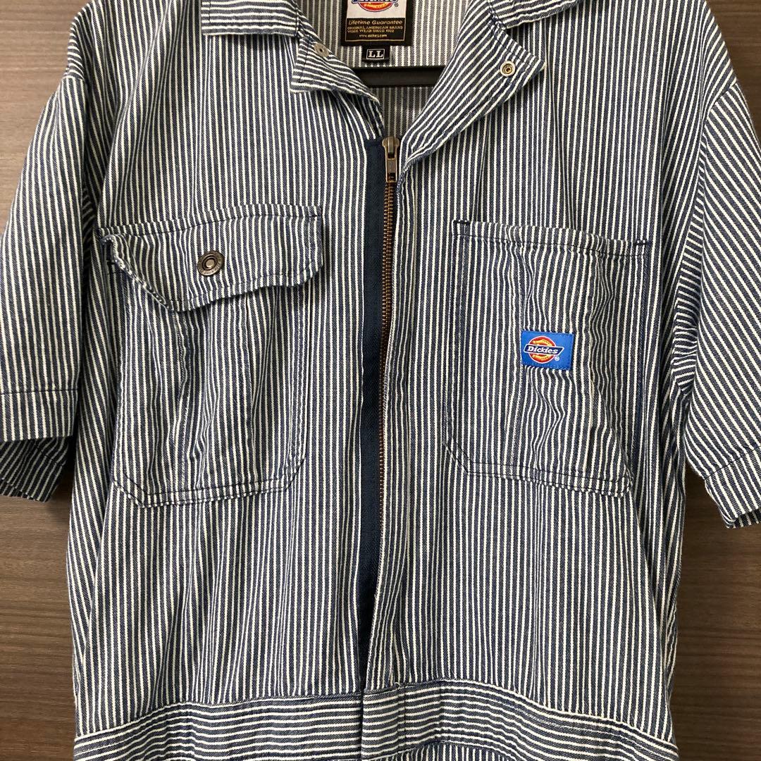 Dickies 薄手&軽量ライトストレッチ半袖つなぎ LLサイズ