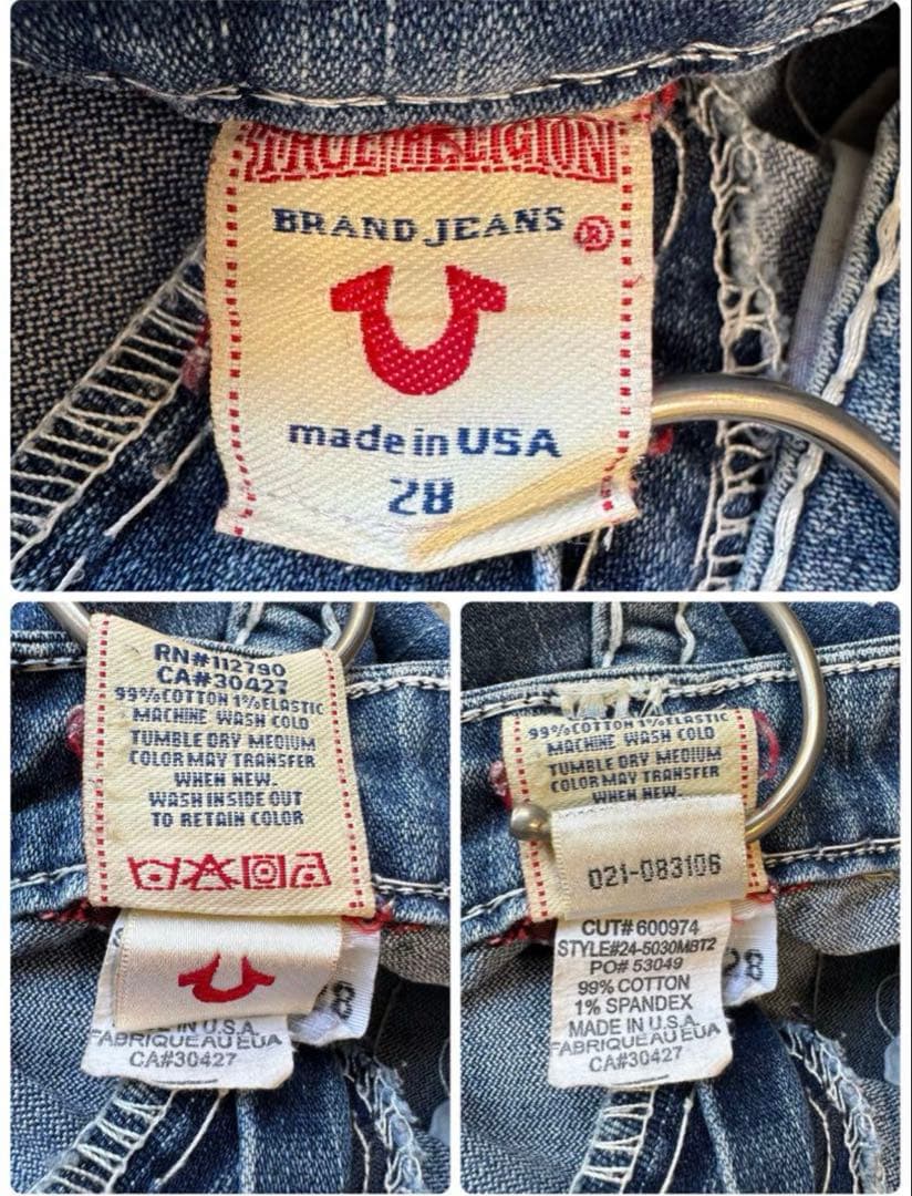 TRUE RELIGION JOEY SUPER T 極太ステッチ W28