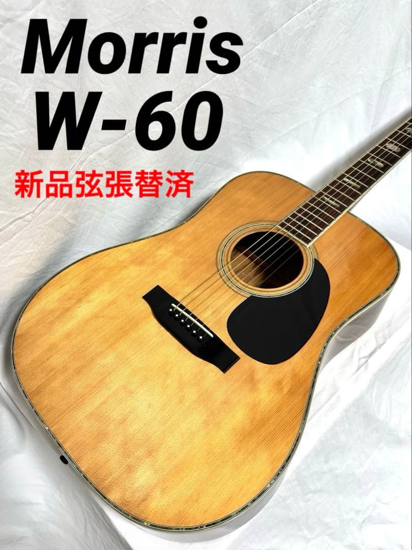 【新品弦張替済】MORRIS アコースティックギター W-60