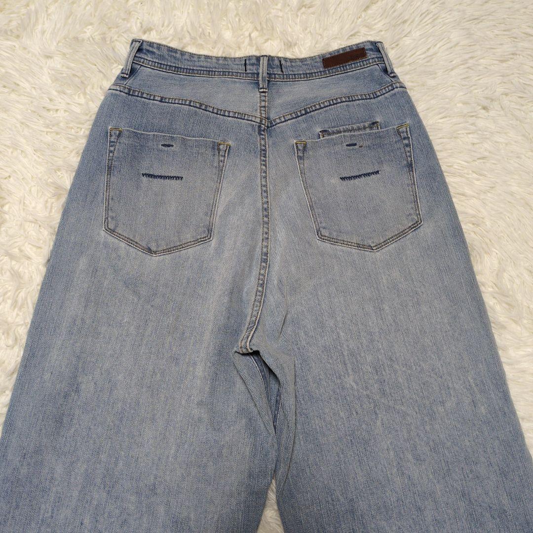 YANUK　JOAN　FVS　ワイドストレートデニム　フレア　27