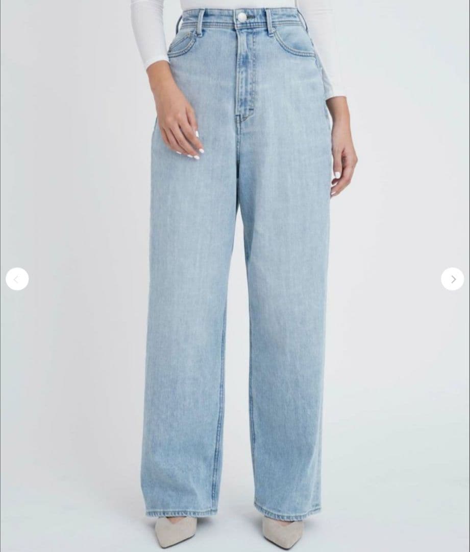 YANUK　JOAN　FVS　ワイドストレートデニム　フレア　27