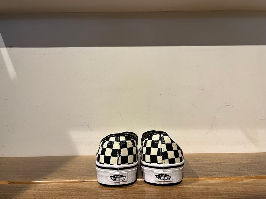 VANS AUTHENTIC checker 黒白 US正規品 赤箱 26.5