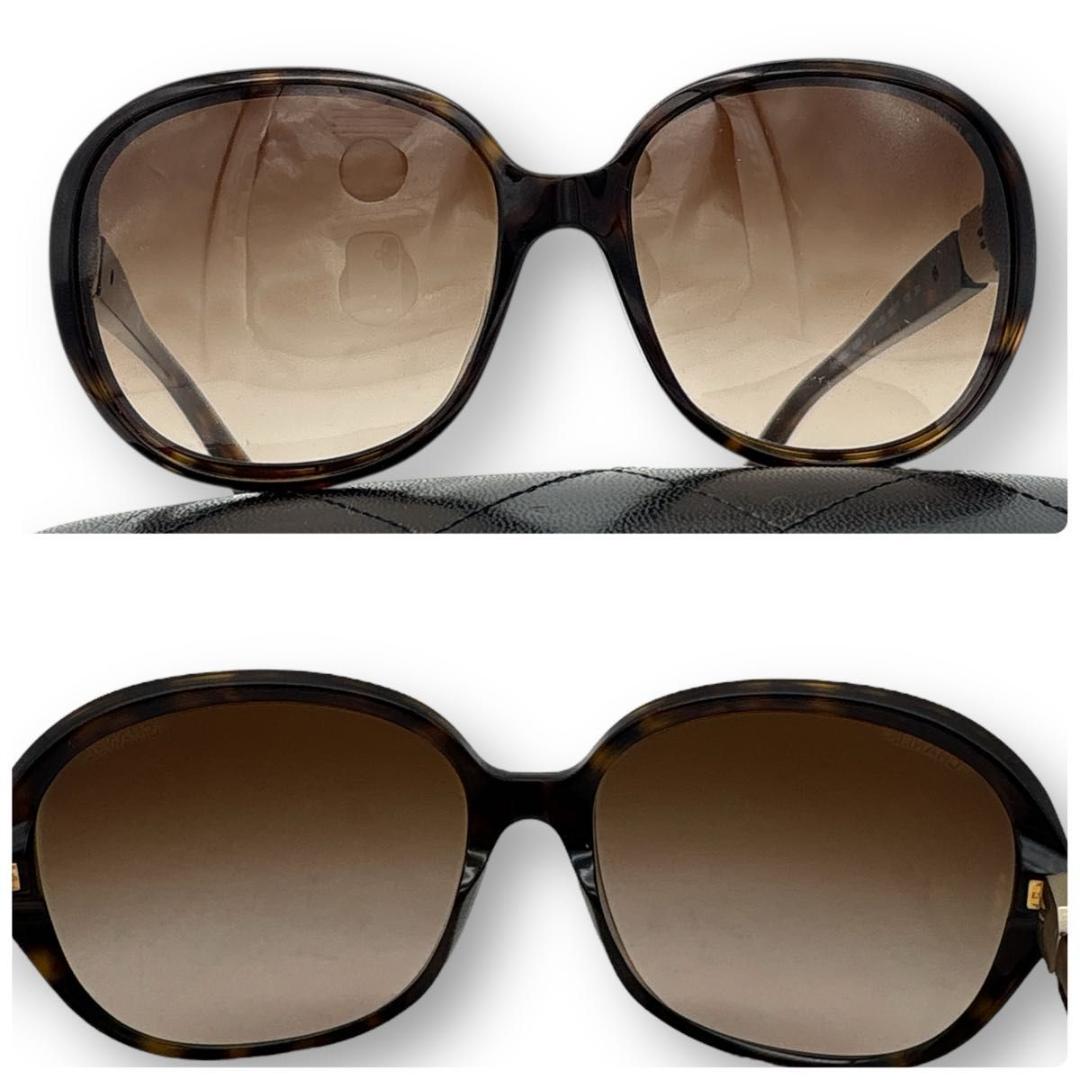CHANEL sunglasses coco case brown ベッコウ