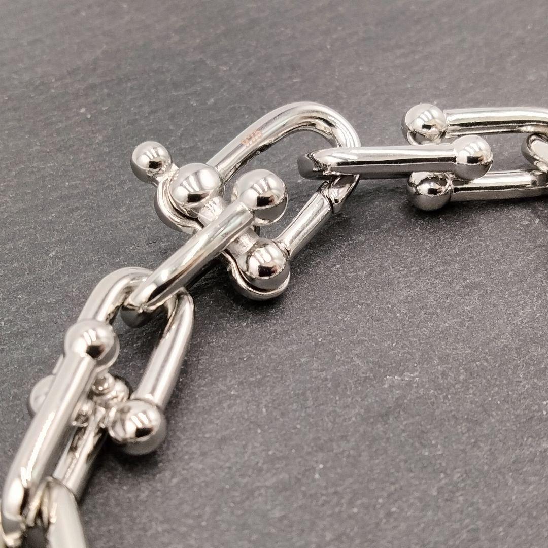 シルバー ブレスレット シンプル メンズ ハードウェ レディース シルバー