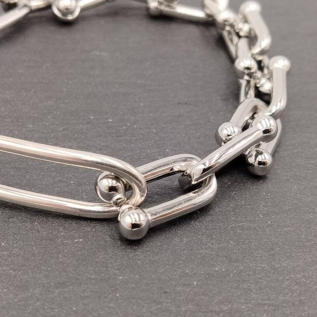 シルバー ブレスレット シンプル メンズ ハードウェ レディース シルバー