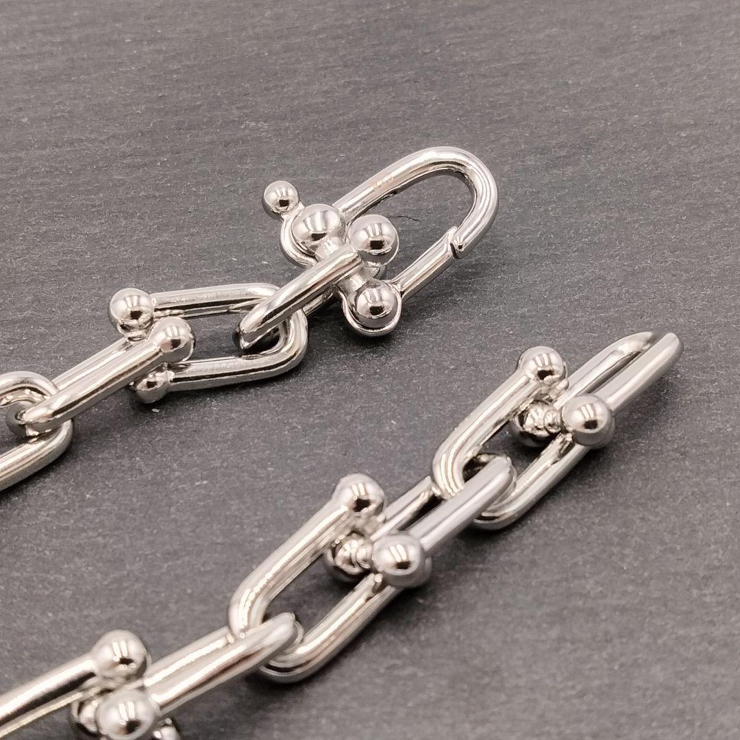 シルバー ブレスレット シンプル メンズ ハードウェ レディース シルバー